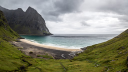 Norwegen / Lofoten / Kvalvika Beach